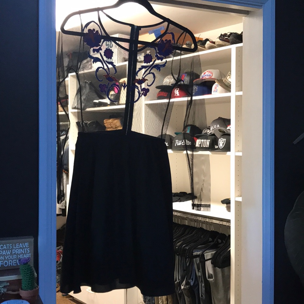 Long sleeved black festive dress